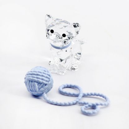 Picture of Swarovski Crystal Sitting Kitten with Ball of Yarn Figurine