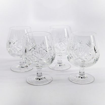 Picture of Set of 4 Vintage Tiffany & Co. Crystal 'Newport' Brandy Snifters