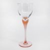 Picture of Set of 4 Mikasa 'Sea Mist' Coral Frosted Stem Fluted Wines Glasses