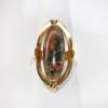 Picture of Antique Art Nouveau 14k Yellow Gold & Moss Agate Cabochon Ring