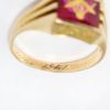Picture of Antique 1920's Men's 10k Yellow Gold & Synthetic Ruby Freemason's Ring