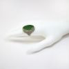 Picture of Vintage Chinese Export Silver Filigree & Jade Adjustable Poison Ring