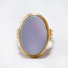 Picture of Antique Victorian Era 12k Gold & Uncarved Banded Chalcedony Signet Ring
