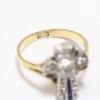 Picture of Antique Early 20th Century Platinum, 15k Gold, Diamond & Synthetic Sapphire Cross Ring