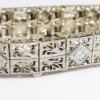 Picture of Antique 14k White Gold Filigree & Old European Cut Diamonds Bracelet