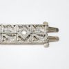 Picture of Antique 14k White Gold Filigree & Old European Cut Diamonds Bracelet