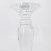 Picture of Neiman Marcus Pair of Crystal Candlestick Holders 10" Tall with Saddle Brown Crocodile Faux Leather Gift Box